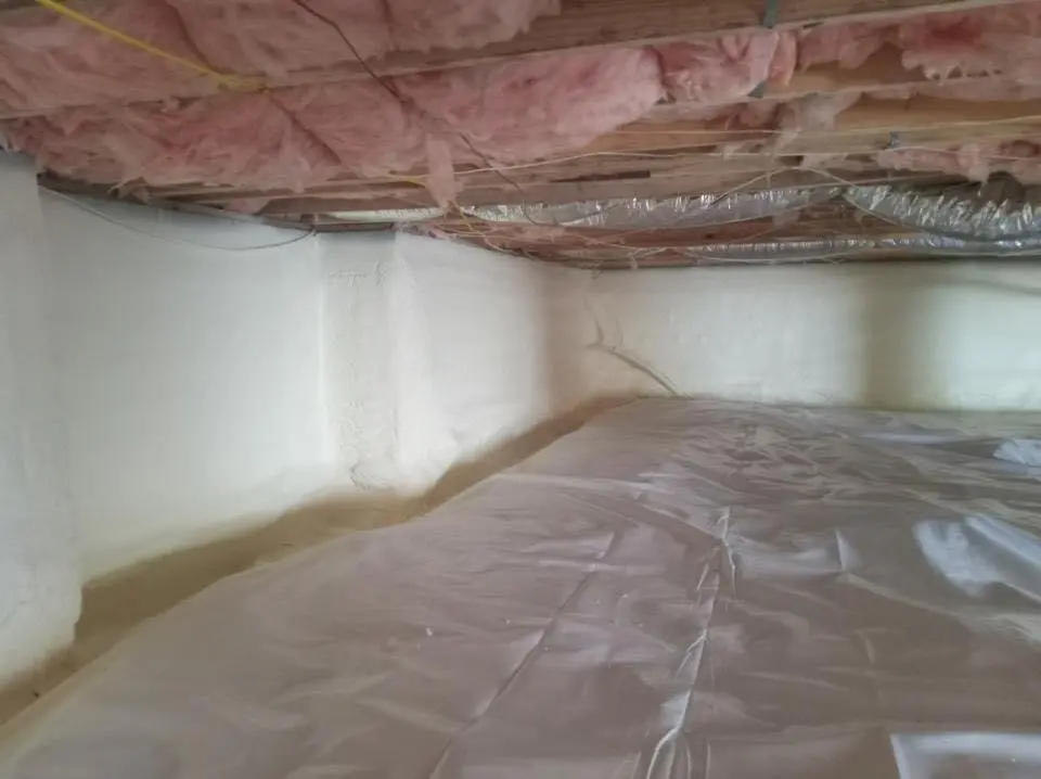 Crawl space encapsulation with closed-cell spray foam for Metal Roof Coating in Tehaleh